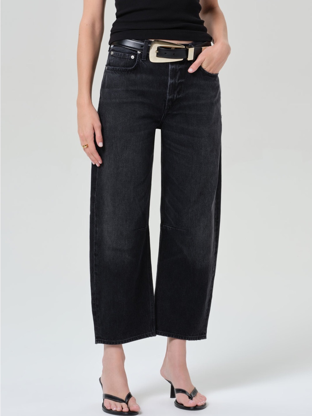 Citizens Of Humanity Miro Relaxed Barrel Leg Jean in Raine Charcoal Grey 29